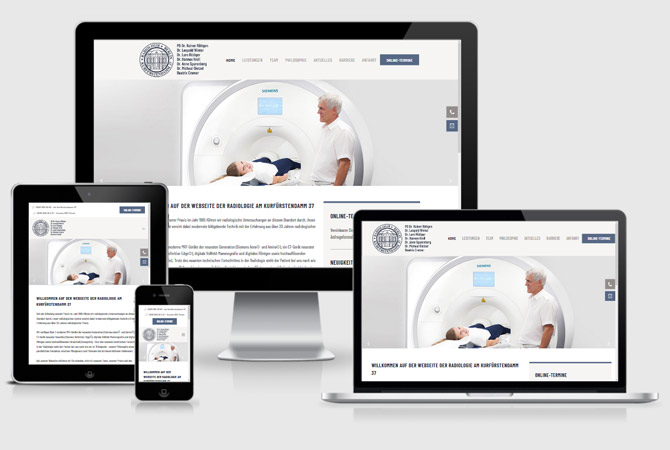 Radiologie Praxis Website Webdesign Internetauftritt erstellen lassen