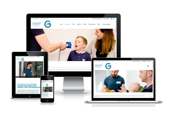 Webdesign Kinderarzt Praxis Webseite Website