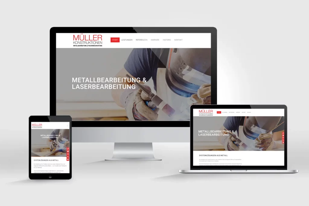 Webdesign Metallschweissen Pulverbeschichtung Laserschweissen